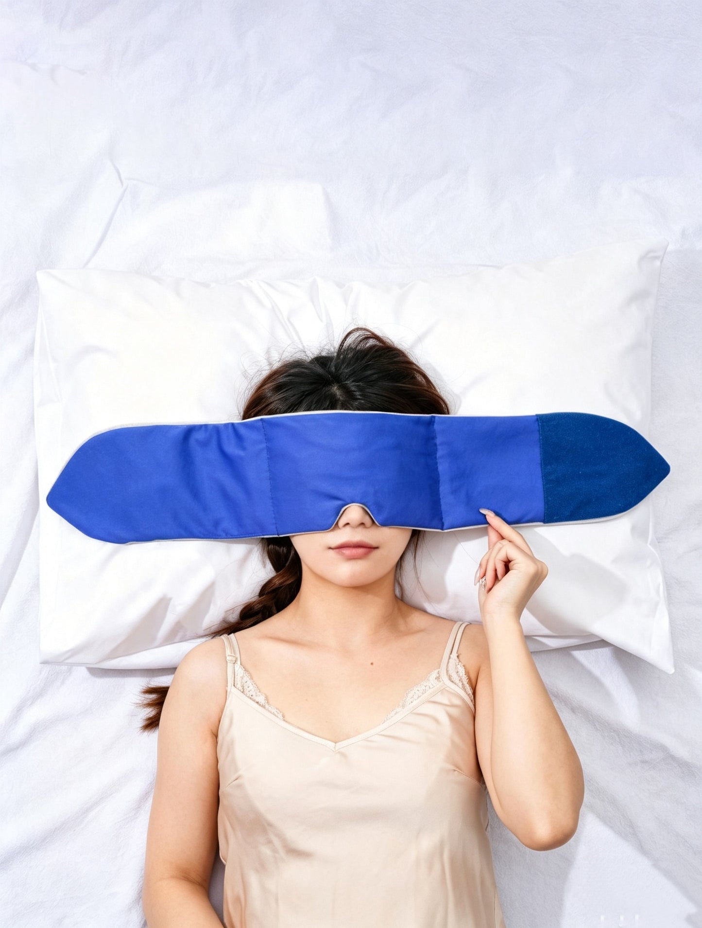 🌙Oversized Full Coverage Silk Sleep Mask, Zero Pressure Light Blocking Eye Cover, Soft Breathable Sleeping Mask For Travel Nap Night Sleep
