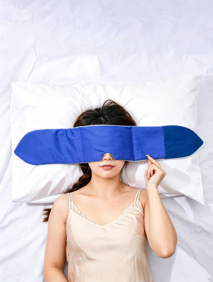 🌙Oversized Full Coverage Silk Sleep Mask, Zero Pressure Light Blocking Eye Cover, Soft Breathable Sleeping Mask For Travel Nap Night Sleep