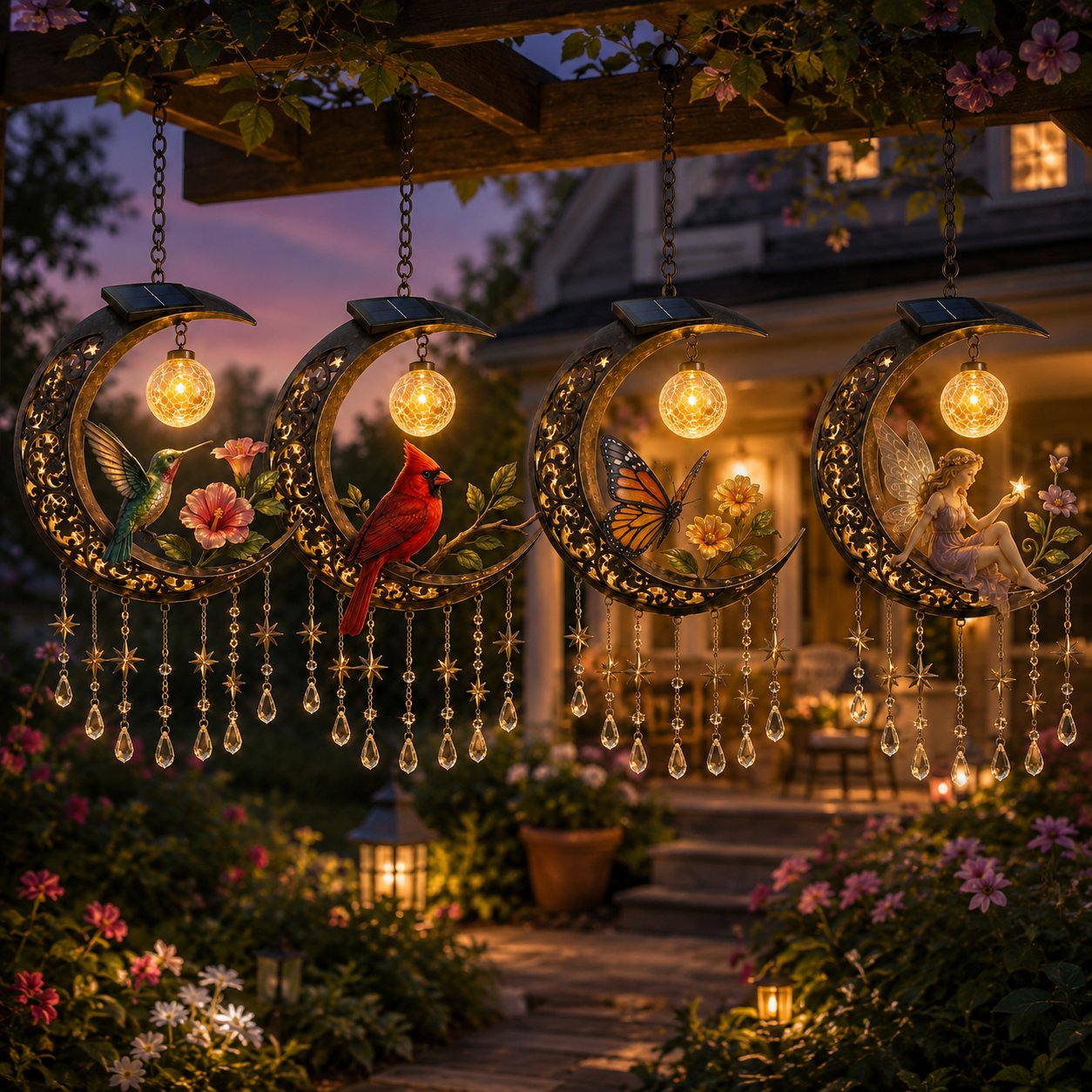 Enchanted Moon Solar Garden Lights-A Little Moonlight. A Little Magic. Every  Night.