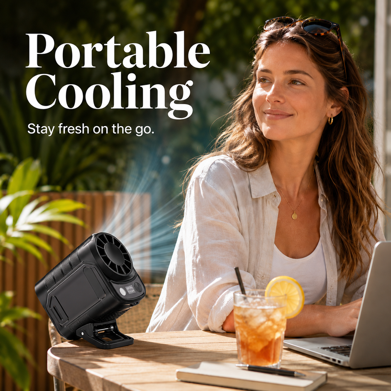 Semiconductor Clamp-On Cooling Fan — Portable Clamp-On Fan