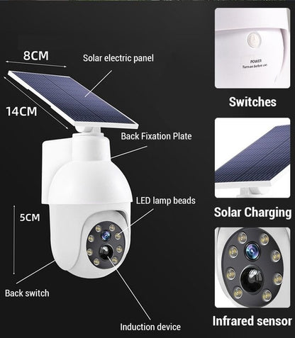 ⏰Solar-Powered Simulated Surveillance Camera Street Light
