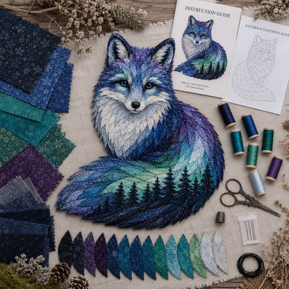 ⏳Last Day 49% OFF 🌌Beginner‑Friendly Northern Lights Wildlife DIY Patchwork Kit💕Complete Set with All Tools & Step‑by‑Step Guide