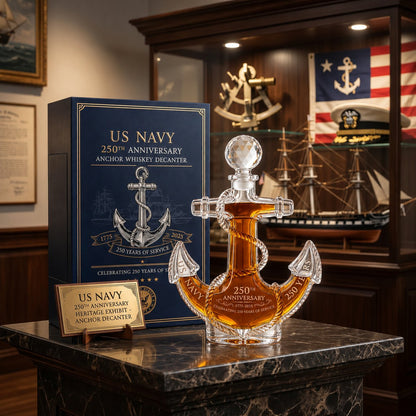 ⚓️ US Navy 250th Anniversary Anchor Whiskey Decanter🔥