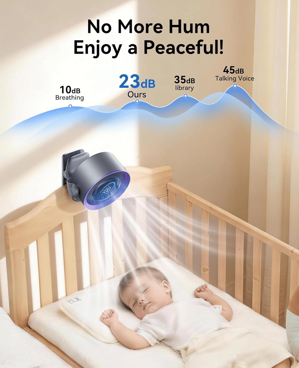 4000mAh Rechargeable Portable Clip on Fan-100-Speed Touch Control