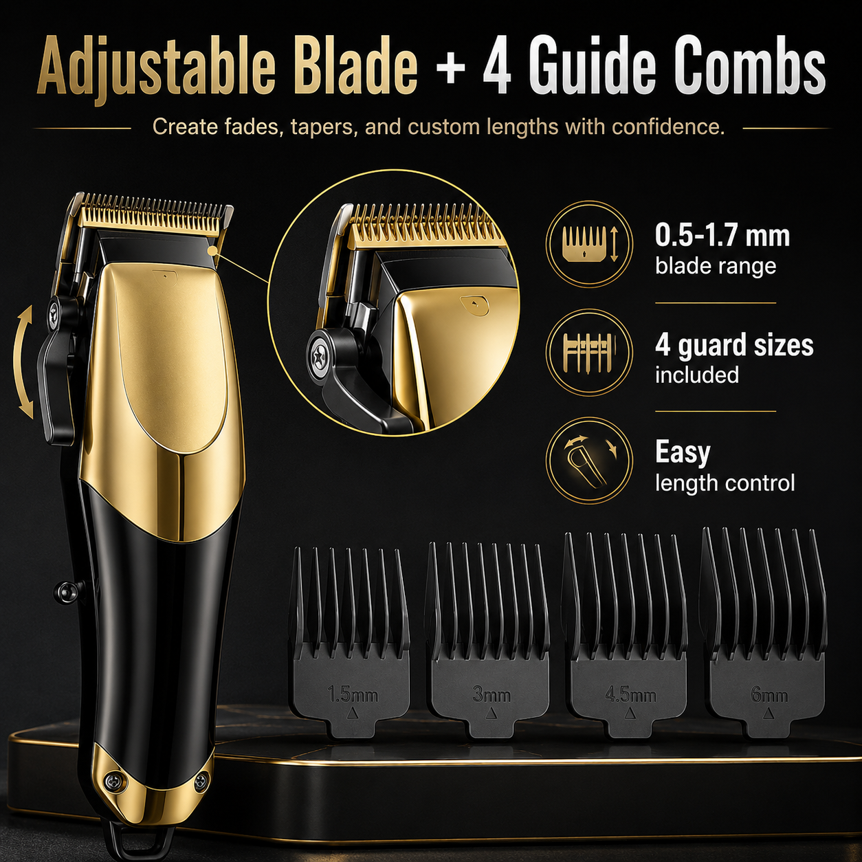3-Piece Professional Hair Clipper & Trimmer Kit for  Men