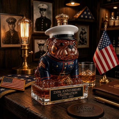 🔥 Limited-Time Offer | 250th Anniversary Military-Inspired Bulldog Whiskey Decanter Set