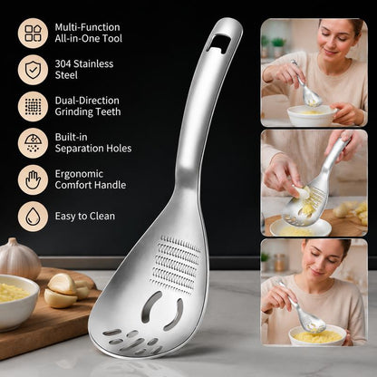 🥄304 Stainless Steel Multifunctional Kitchen Spoon, Multi‑Purpose Cooking Spoon for Stirring, Serving & Food Prep