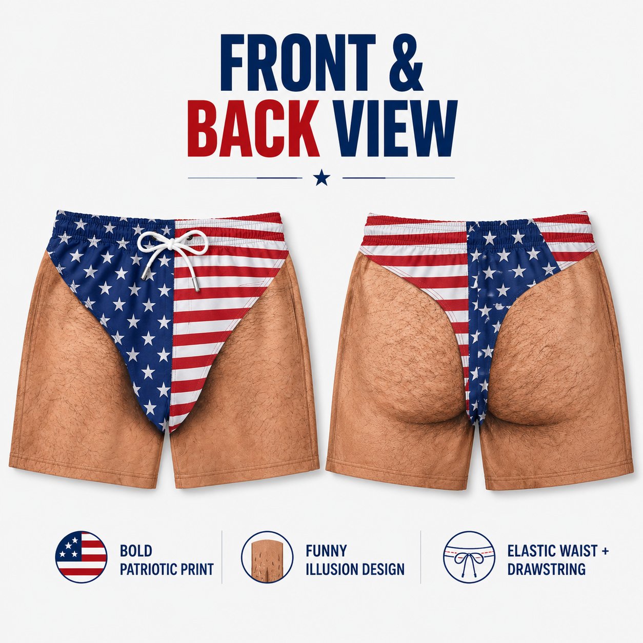 Funny Patriotic Men’s Swim Trunks – Freedom Casual Summer Beach Board Shorts, Quick Dry Beach Shorts 😎🏖️