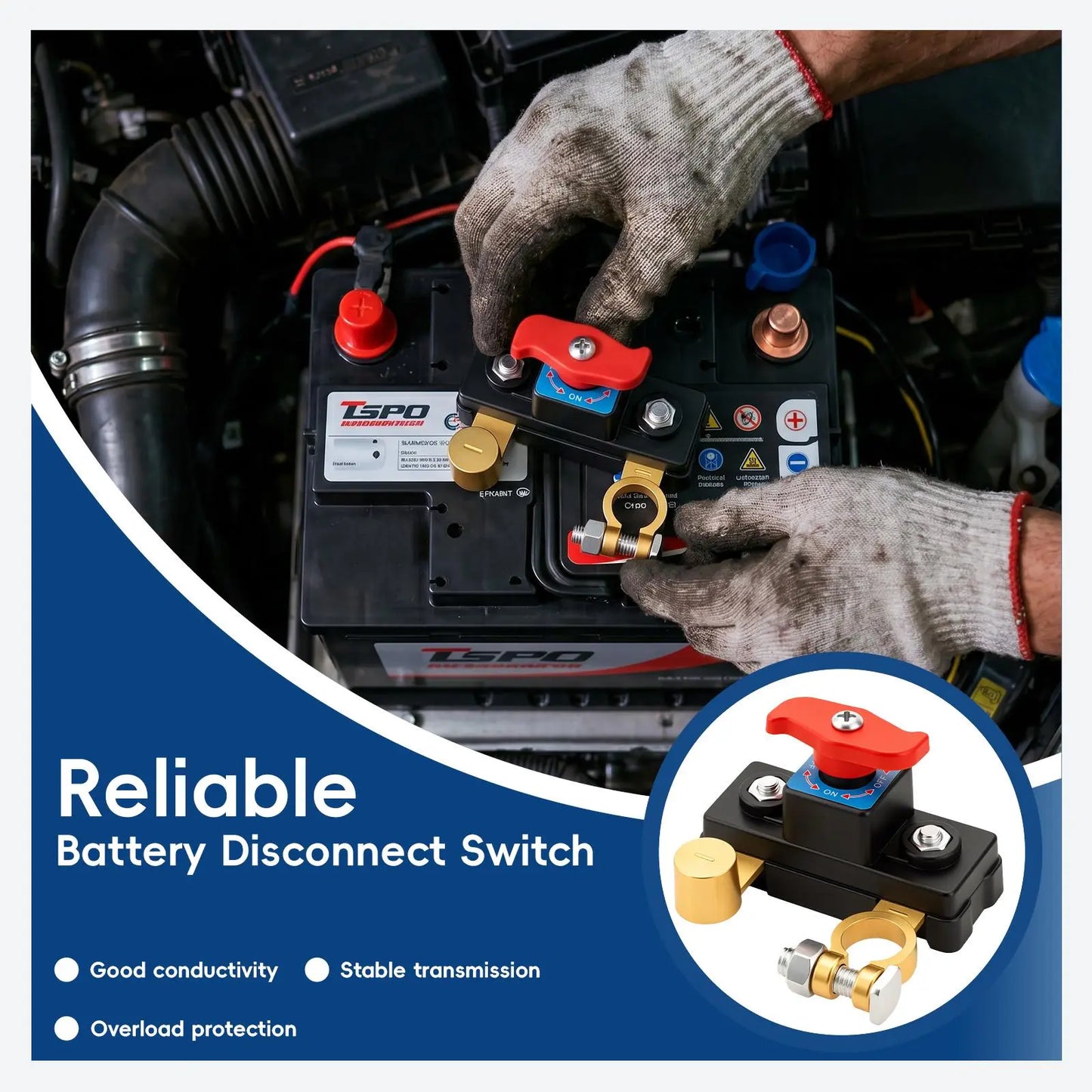 The second half-price offer 💥Car Battery Disconnect Switch - Pure Copper High Conductivity