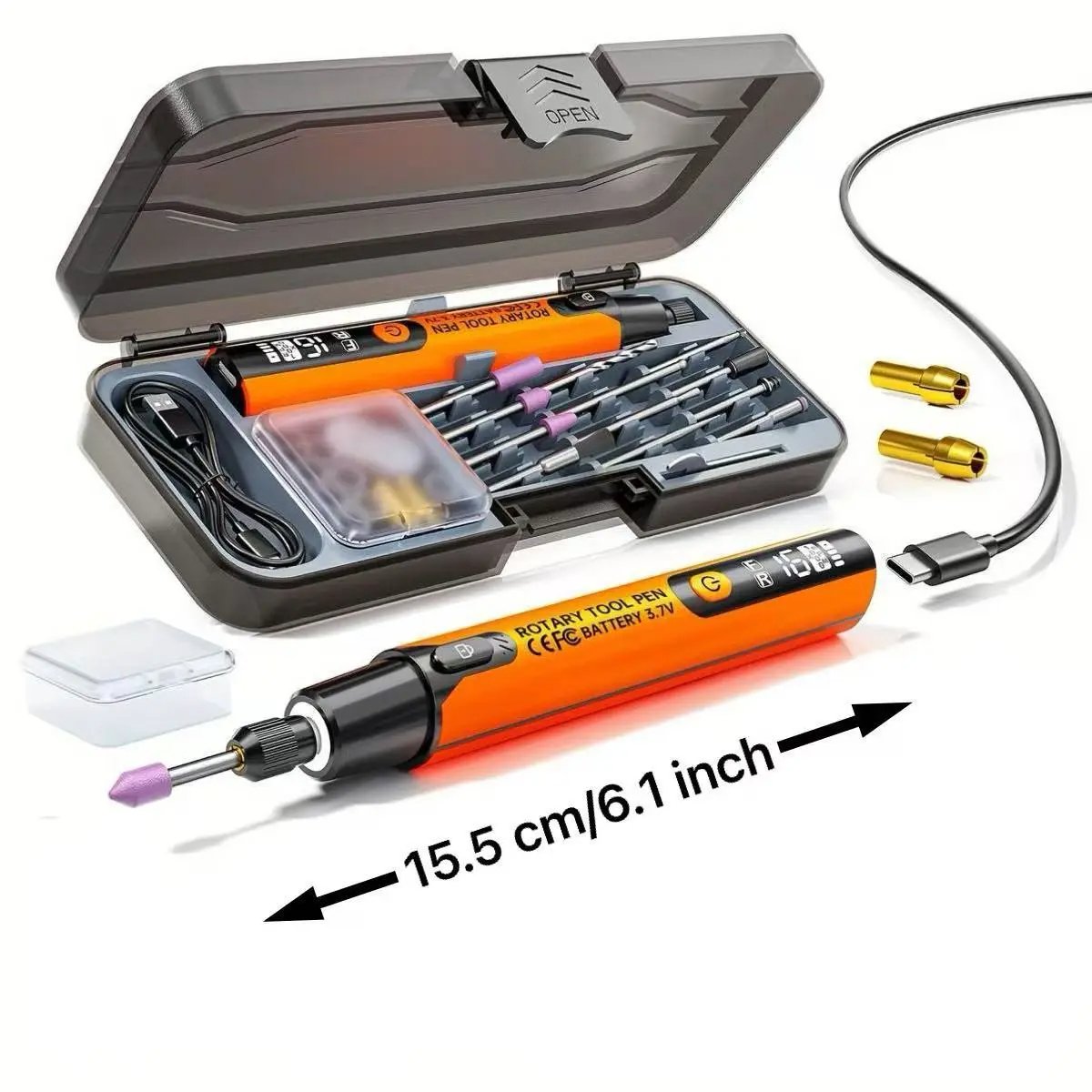 39-Piece Mini Cordless Rotary Tool Kit