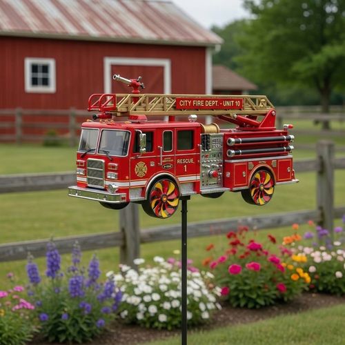 🏆Last Day Promo: 60% OFF - 🎖️Fire Truck Garden Wind Spinner