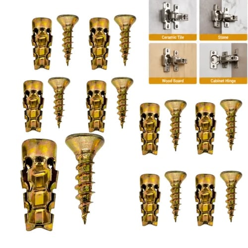 🔩 6×14mm Short Expansion Screw Set for Cabinet Hinge Repair & Stripped Thread  Restoration