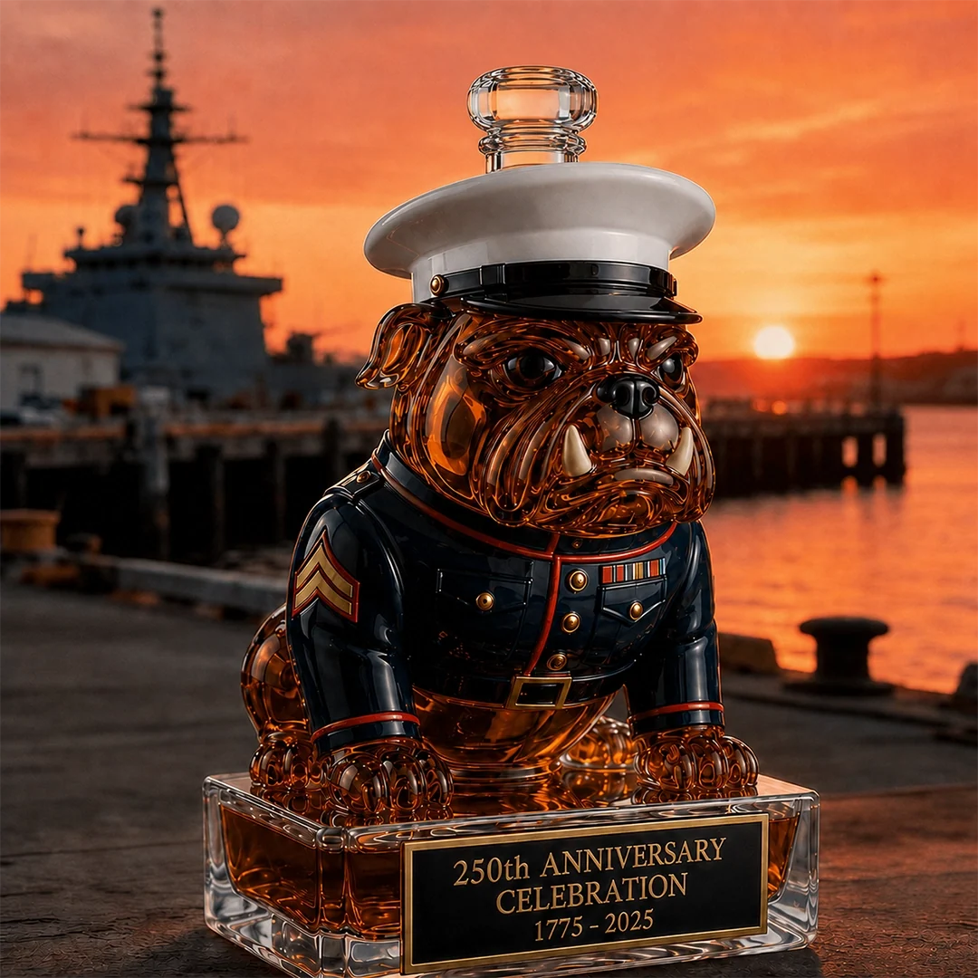 🔥 Limited-Time Offer | 250th Anniversary Military-Inspired Bulldog Whiskey Decanter Set