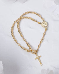 14K Gold Magnetic Rosary Bracelet