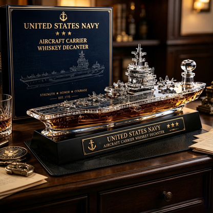 ⚓ Aircraft Carrier Whiskey Decanter | U.S. Navy Inspired Collector Barware