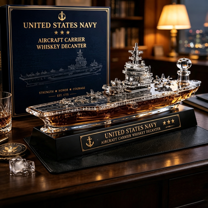 ⚓ Aircraft Carrier Whiskey Decanter | U.S. Navy Inspired Collector Barware