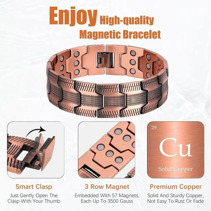 Copper magnetic bracelet--Relieve fatigue and promote blood  circulation
