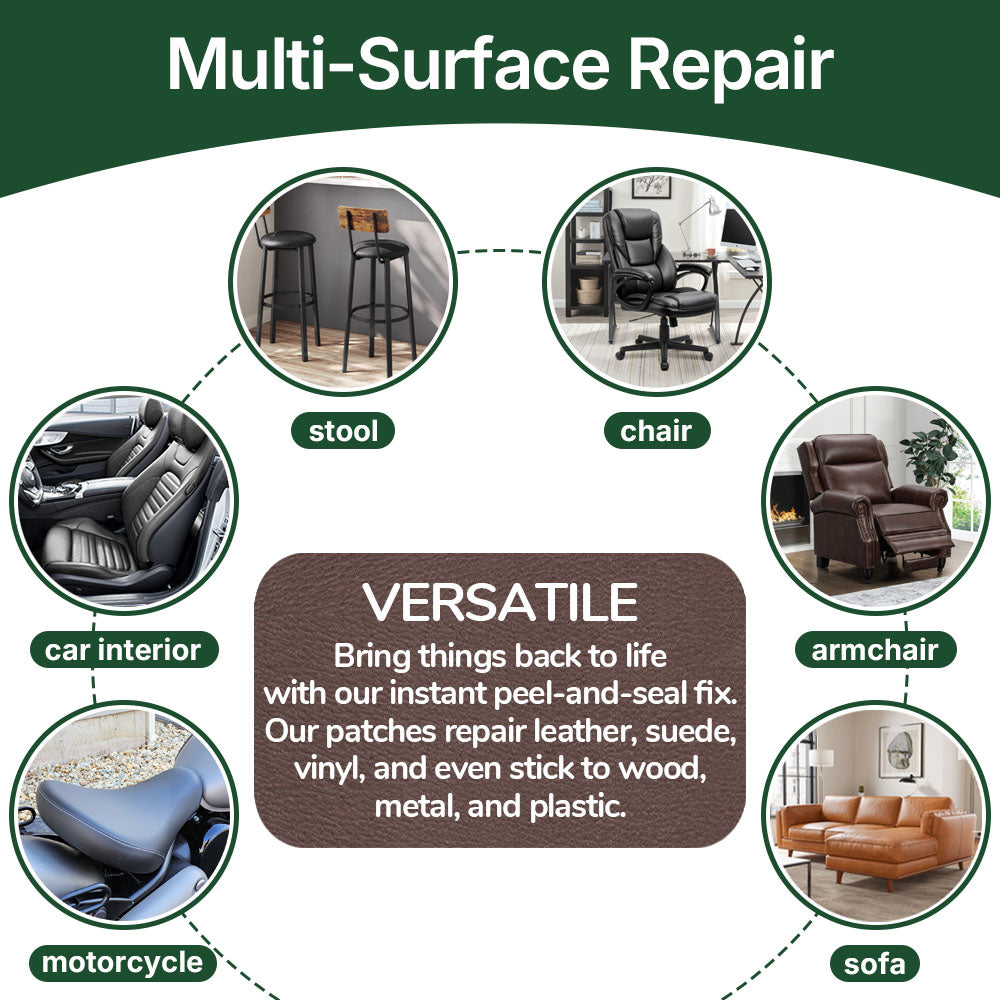 🔥Last Day 50% OFF✨Self‑Adhesive Leather Repair Patch for Couches, Car Seats & Furniture