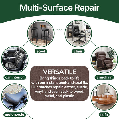 🔥Last Day 50% OFF✨Self‑Adhesive Leather Repair Patch for Couches, Car Seats & Furniture