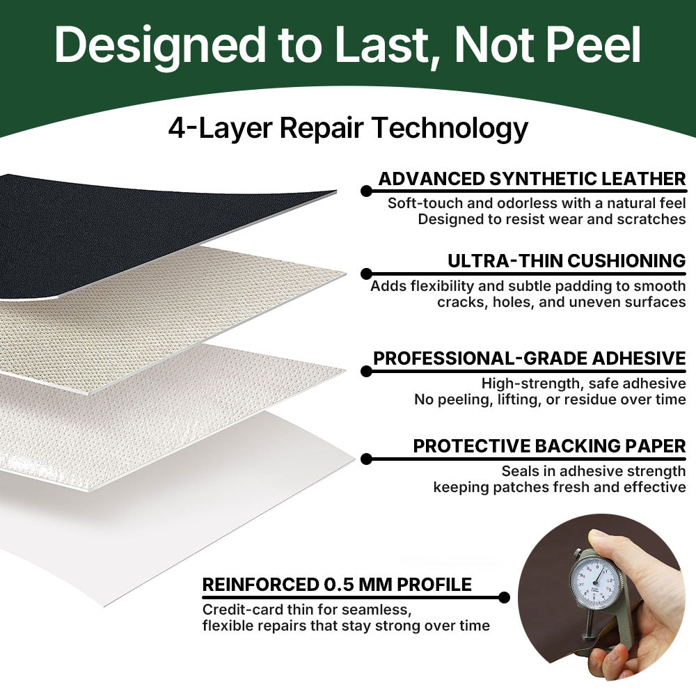 🔥Last Day 50% OFF✨Self‑Adhesive Leather Repair Patch for Couches, Car Seats & Furniture