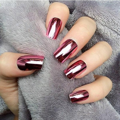 2026 New Arrival Metallic Mirror Effect Nail Polish, High Shine Glam Finish