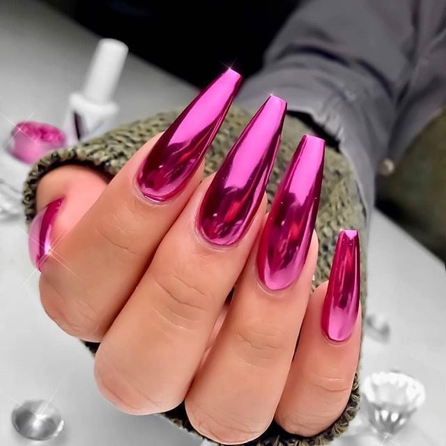 2026 New Arrival Metallic Mirror Effect Nail Polish, High Shine Glam Finish