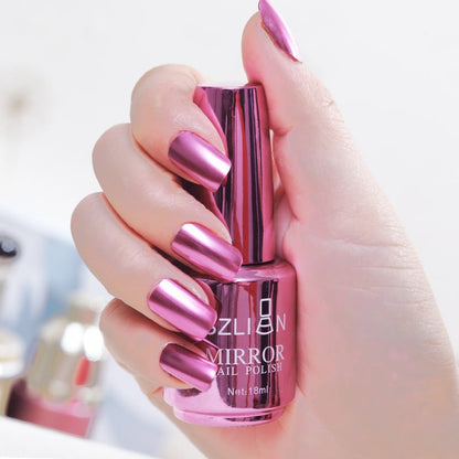 2026 New Arrival Metallic Mirror Effect Nail Polish, High Shine Glam Finish