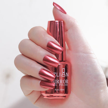 2026 New Arrival Metallic Mirror Effect Nail Polish, High Shine Glam Finish