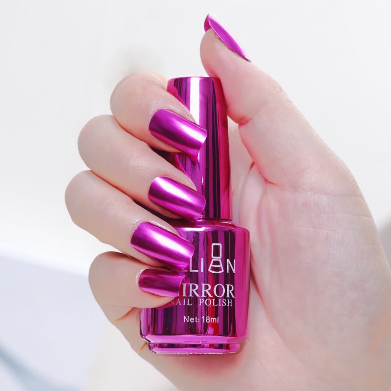 2026 New Arrival Metallic Mirror Effect Nail Polish, High Shine Glam Finish
