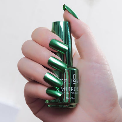 2026 New Arrival Metallic Mirror Effect Nail Polish, High Shine Glam Finish
