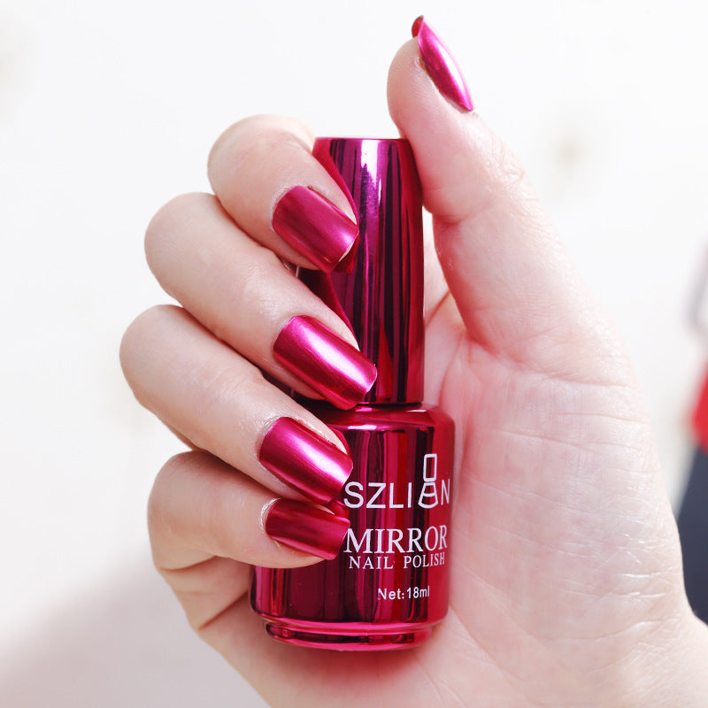 2026 New Arrival Metallic Mirror Effect Nail Polish, High Shine Glam Finish