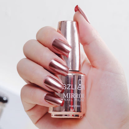 2026 New Arrival Metallic Mirror Effect Nail Polish, High Shine Glam Finish