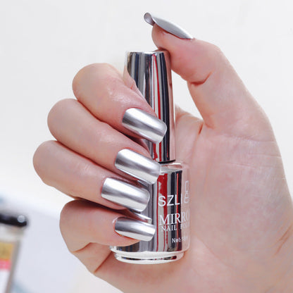 2026 New Arrival Metallic Mirror Effect Nail Polish, High Shine Glam Finish