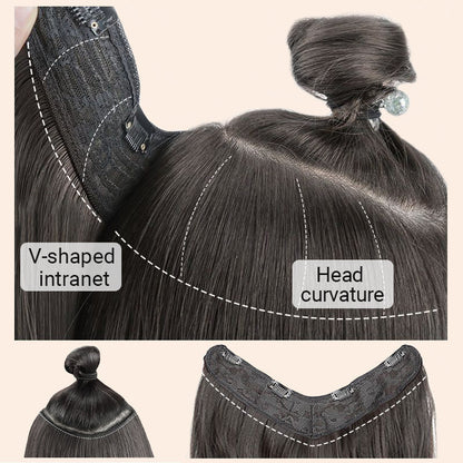 Clip in U-Shaped Hair Extension Hairpiece for  Women
