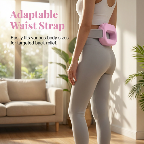 ✨3‑in‑1 Vibrating Fascia Ring Massager – Adjustable Waist Strap Portable Muscle Relief Massager for Back, Hip & Body Tension Release