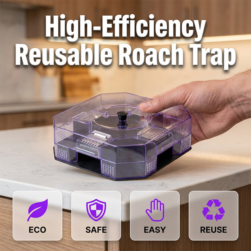 🔥Reusable Effective Cockroach Trap, Non-Toxic Sticky Roach Catcher for Indoor Home & Kitchen Pest Control