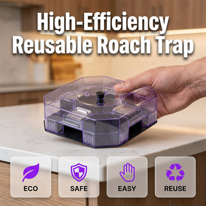 🔥Reusable Effective Cockroach Trap, Non-Toxic Sticky Roach Catcher for Indoor Home & Kitchen Pest Control