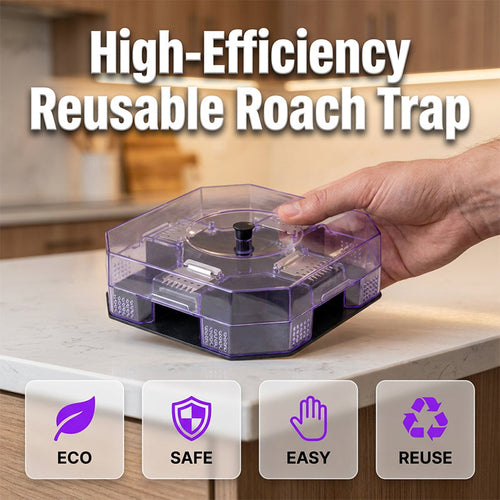 🔥Reusable Effective Cockroach Trap, Non-Toxic Sticky Roach Catcher for Indoor Home & Kitchen Pest Control