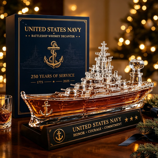 ⚓ Navy Battleship Whiskey Decanter